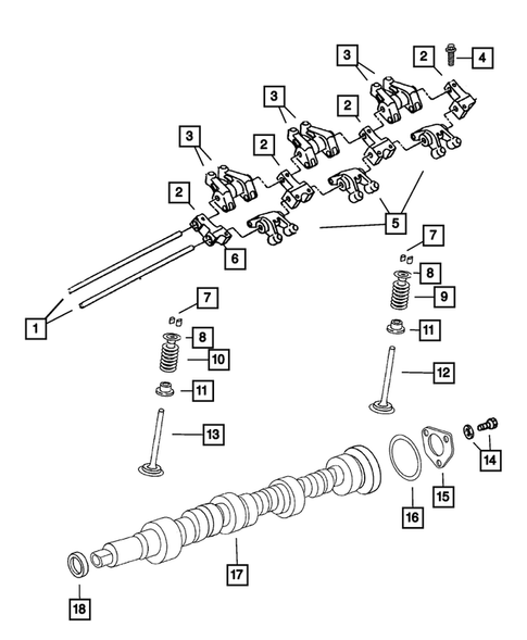 Camshaft and Valve for 2010 Dodge Challenger #0