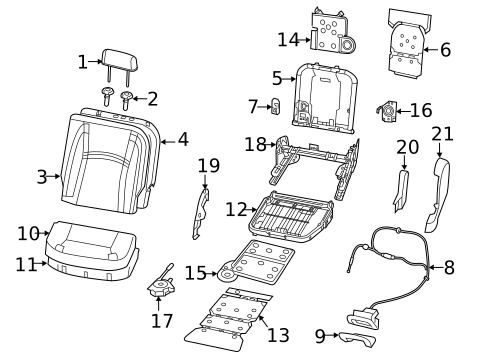 Rear Seat Components for 2020 Ram 1500 #3