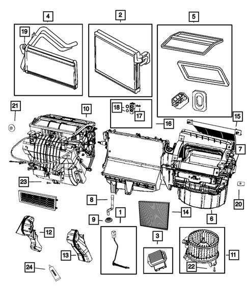 Air Conditioner and Heater Units for 2017 Jeep Patriot #2