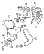 4648934AA - Engine 2.4L Four Cylinder (Turbo): Timing Belt Cover, Outer Upper for Mopar Image