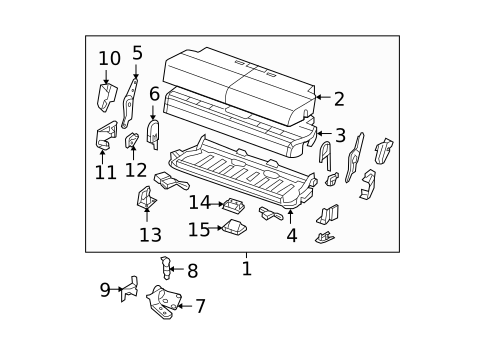 Rear Seat Components for 2007 Nissan Quest #2