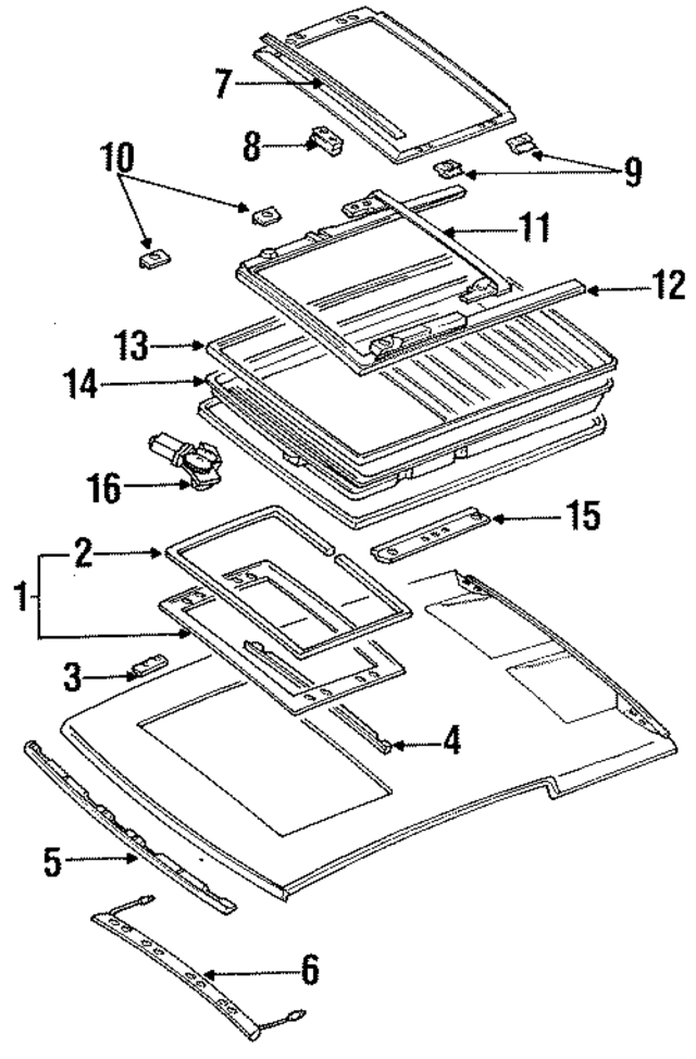 9121030R01 - : Sunroof Assembly for Nissan Image