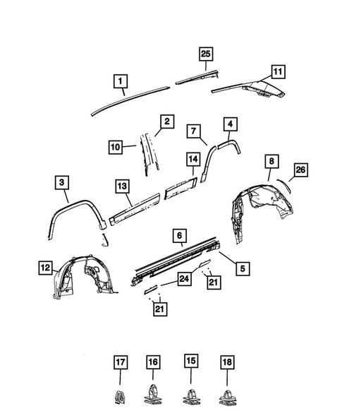 Moldings and Ornamentation for 2026 Jeep Cherokee #0