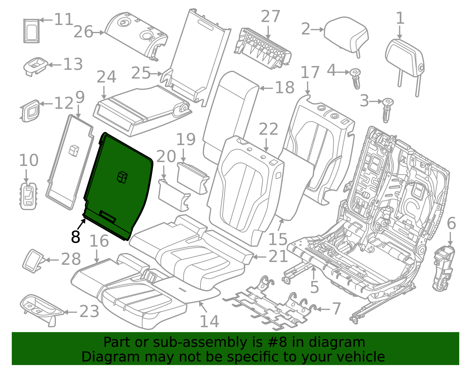 52-20-7-499-653 - High-Quality Seat Back Panel for AutoNation Parts