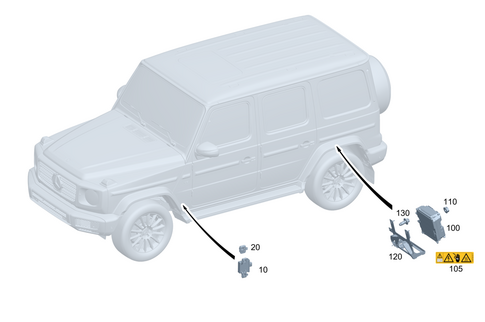 Control Units/Fuse Boxes/Relays on Underbody or Frame for 2025 Mercedes-Benz G580 #0