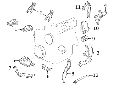 Engine & Trans Mounting for 2003 Pontiac Aztek #0