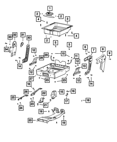 Front Seats - Adjusters, Recliners, Shields and Risers for 2022 Ram 1500 Classic #1