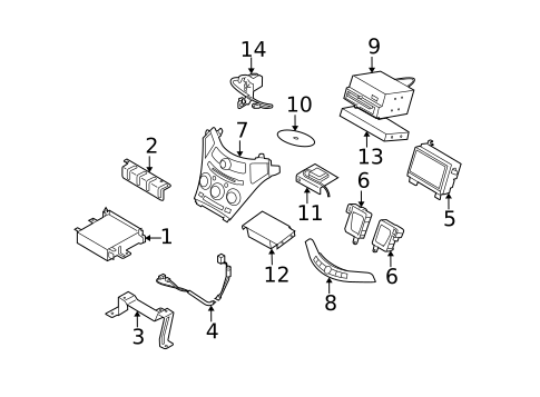 Navigation System Components for 2013 Subaru Tribeca #0