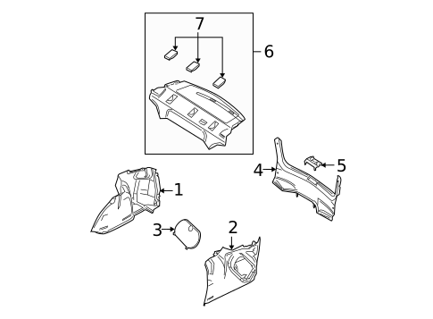 Interior Trim - Rear Body for 2004 Mazda 3 #0