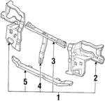 60400SH2A11ZZ - Cooling System: Radiator Support for Honda: CRX Image