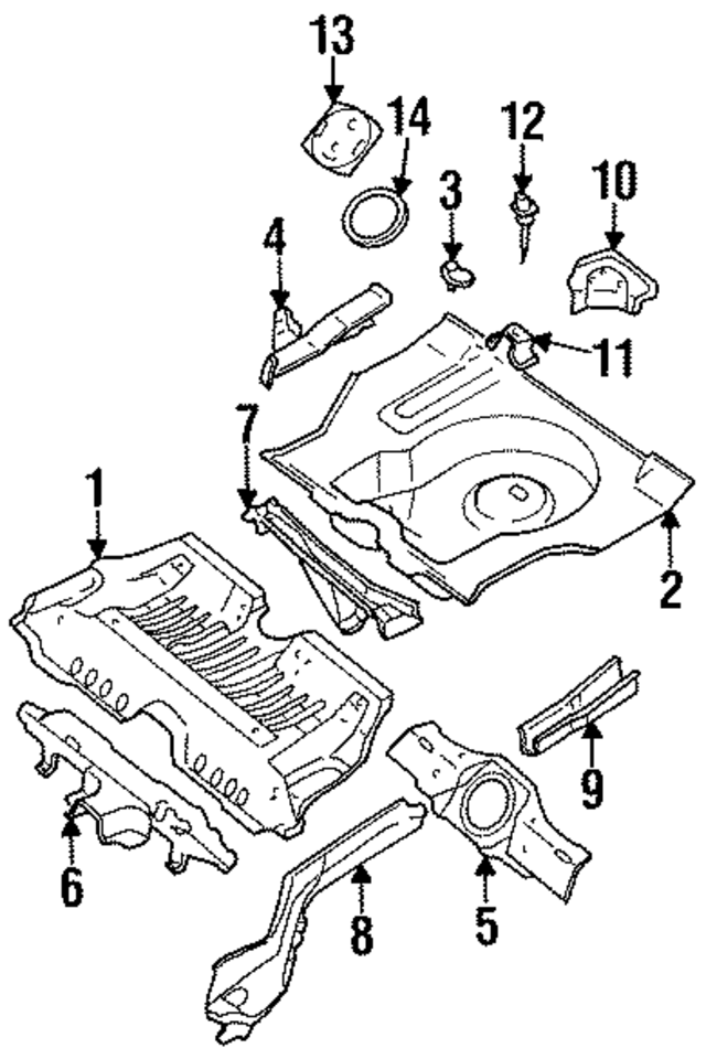 745141M230 - : Rear Floor Pan for Nissan Image