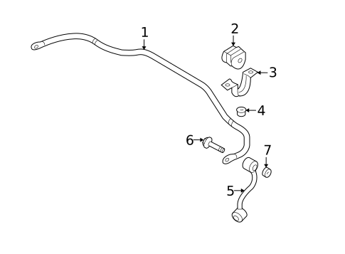Stabilizer Bar & Components for 2014 Nissan Rogue Select #0