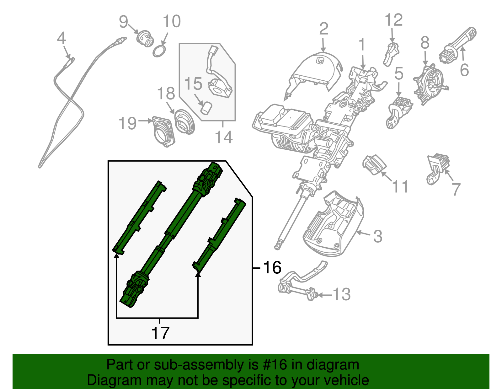 32306769265 - 2003-2008 BMW Z4 Lower Steering Shaft (32-30-6