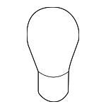 1864221008L - Electrical: High Mount Bulb for Hyundai: Elantra, Elantra N, Ioniq 5, Kona, Kona Electric, Kona N, Palisade, Santa Fe Sport, Sonata, Tucson Image