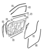 5112925AE - Doors, Door Mirrors and Related Parts: Blocker Foam, Left for Mopar Image