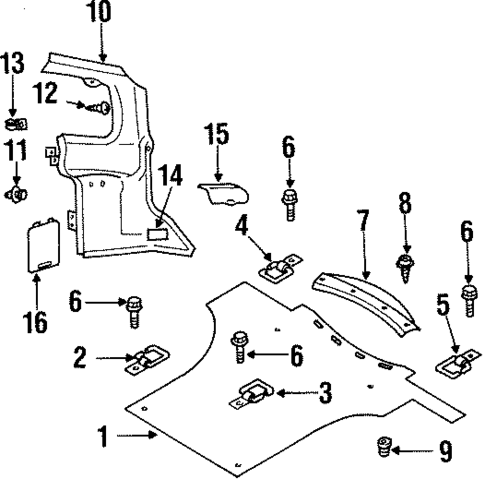 Interior Trim - Rear Body for 2001 Isuzu VehiCROSS #0