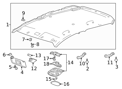 Interior Trim - Roof for 2013 Chevrolet Spark #0