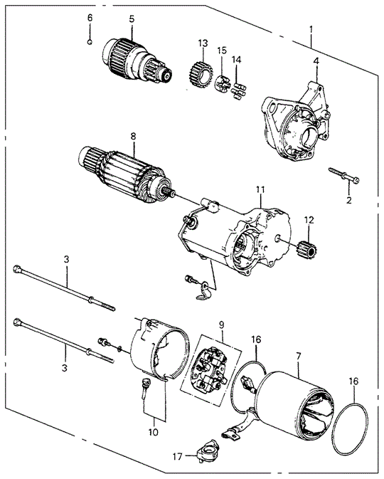 Starter Motor (Denso) for 1984 Honda Accord #0