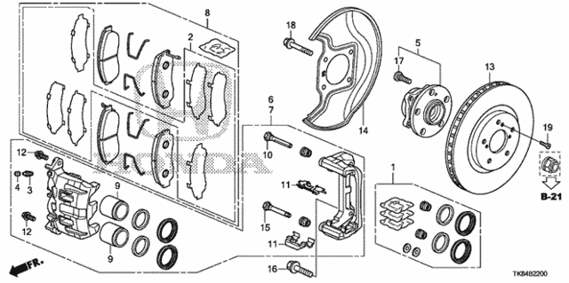 Front Brake for 2016 Honda Odyssey #0