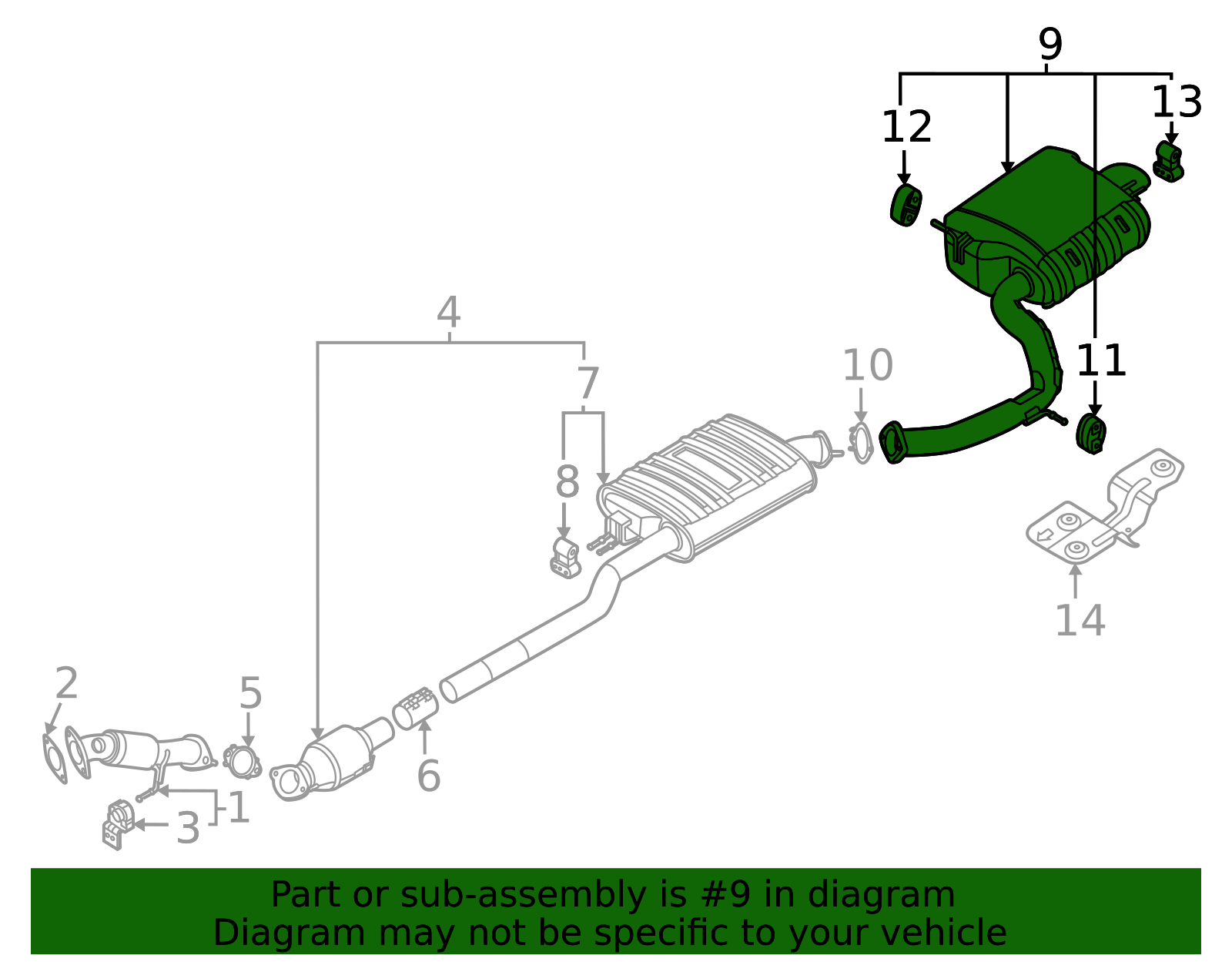 2021-2023 Kia Sorento Rear Muffler 28710-R5300 | TascaParts.com