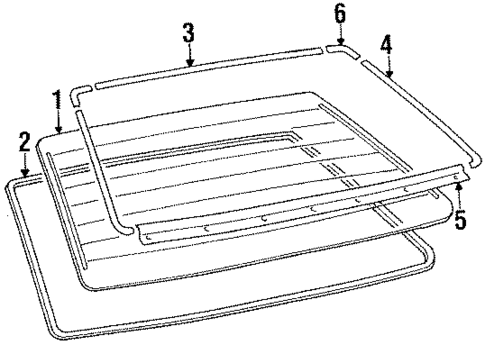 Back Glass for 1994 Hyundai Sonata #0