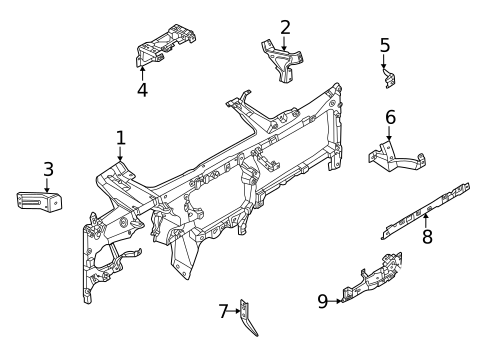 Instrument Panel Components for 2023 Ford F-150 #2