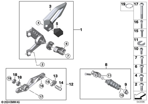 Footrests for 2026 BMW-Motorrad S 1000 R #1