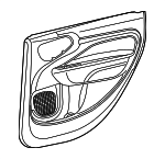 5XY17JXWAA - : Rear Door Trim Panel, Left for Mopar Image