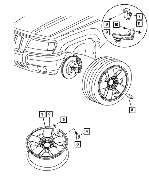 Wheels and Hardware for 2007 Jeep Grand Cherokee #0
