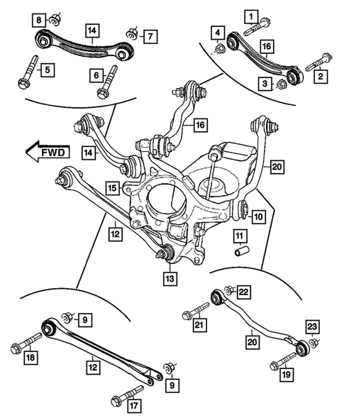 Rear Suspension and Cradle for 2017 Dodge Challenger #1