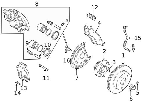Front Brakes for 2004 Dodge Ram 1500 #0