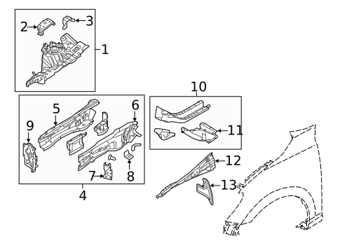 Structural Components & Rails for 2019 Toyota Yaris #0