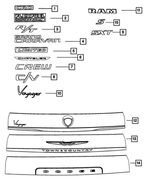 68211627AA - Exterior Ornamentation: Emblem for Mopar Image