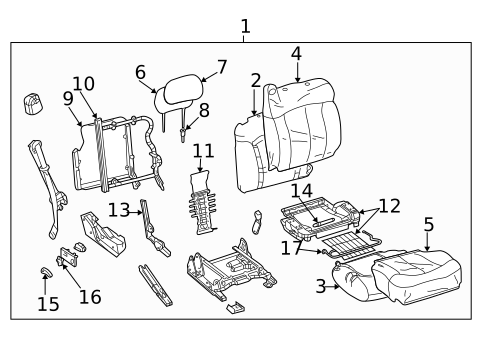 Front Seat Components for 2006 Chevrolet Suburban 2500 #2