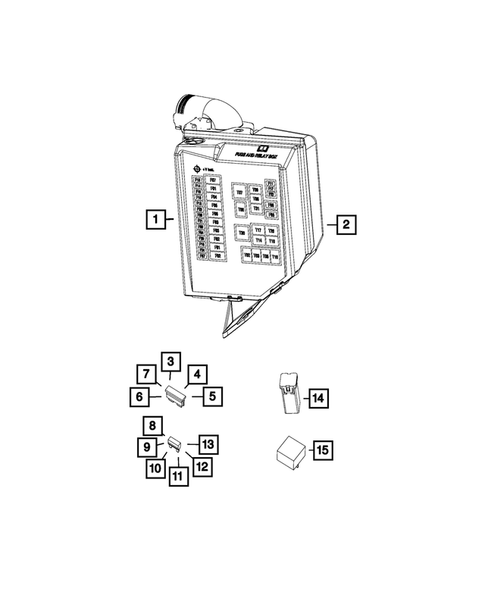 Power Distribution Center, Fuse Block, Junction Block, Relays and Fuses for 2013 Fiat 500 #0