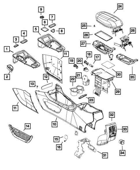 Consoles for 2019 Jeep Cherokee #0