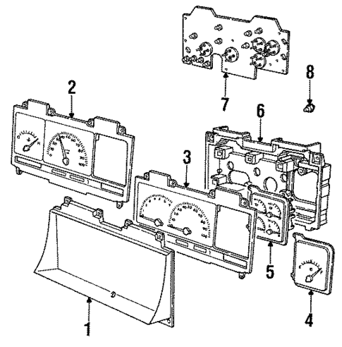 Instruments & Gauges for 1995 Chrysler Town & Country #0