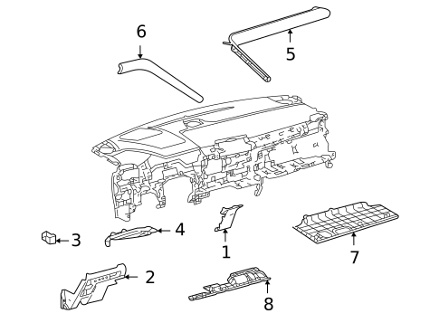 Instrument Panel Components for 2025 Toyota Sienna #1