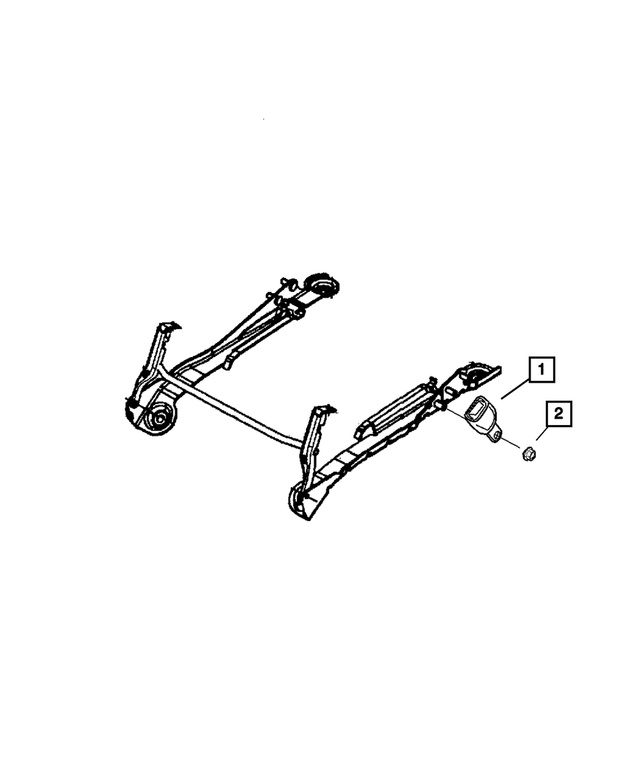 TS941DVAA - Interior Trim: Rear Inner Seat Belt, Right Or Left for Mopar Image