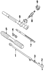 26045047 - Steering: Inner Tie Rod for Buick: Skyhawk, Skylark, Somerset, Somerset Regal | Cadillac: Cimarron | Chevrolet: Beretta, Cavalier, Corsica | Oldsmobile: Achieva, Calais, Firenza | Pontiac: Grand Am, J2000 Sunbird, Sunbird Image