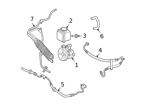 Pump & Hoses for 2005 Mercedes-Benz CLK 320 #0