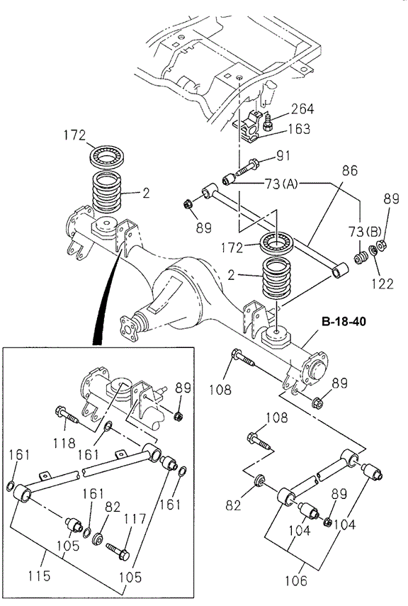 Rear Suspension (Link  - Spring) for 2000 Honda Passport #0
