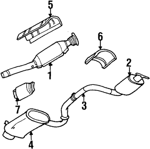 Exhaust Components for 1997 Dodge Stratus #0