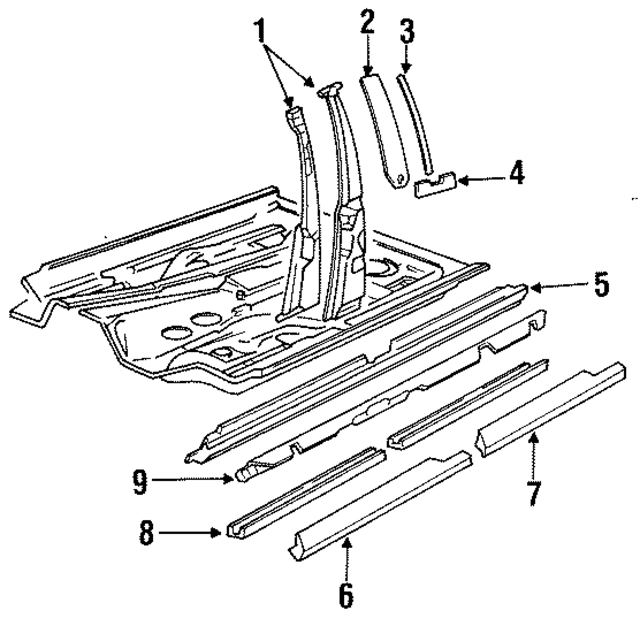 441857905A01C - Body: Sill Plate for Audi Image