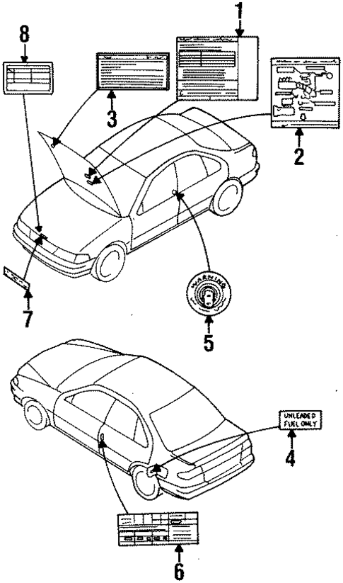 Labels for 1998 Nissan 200SX #0