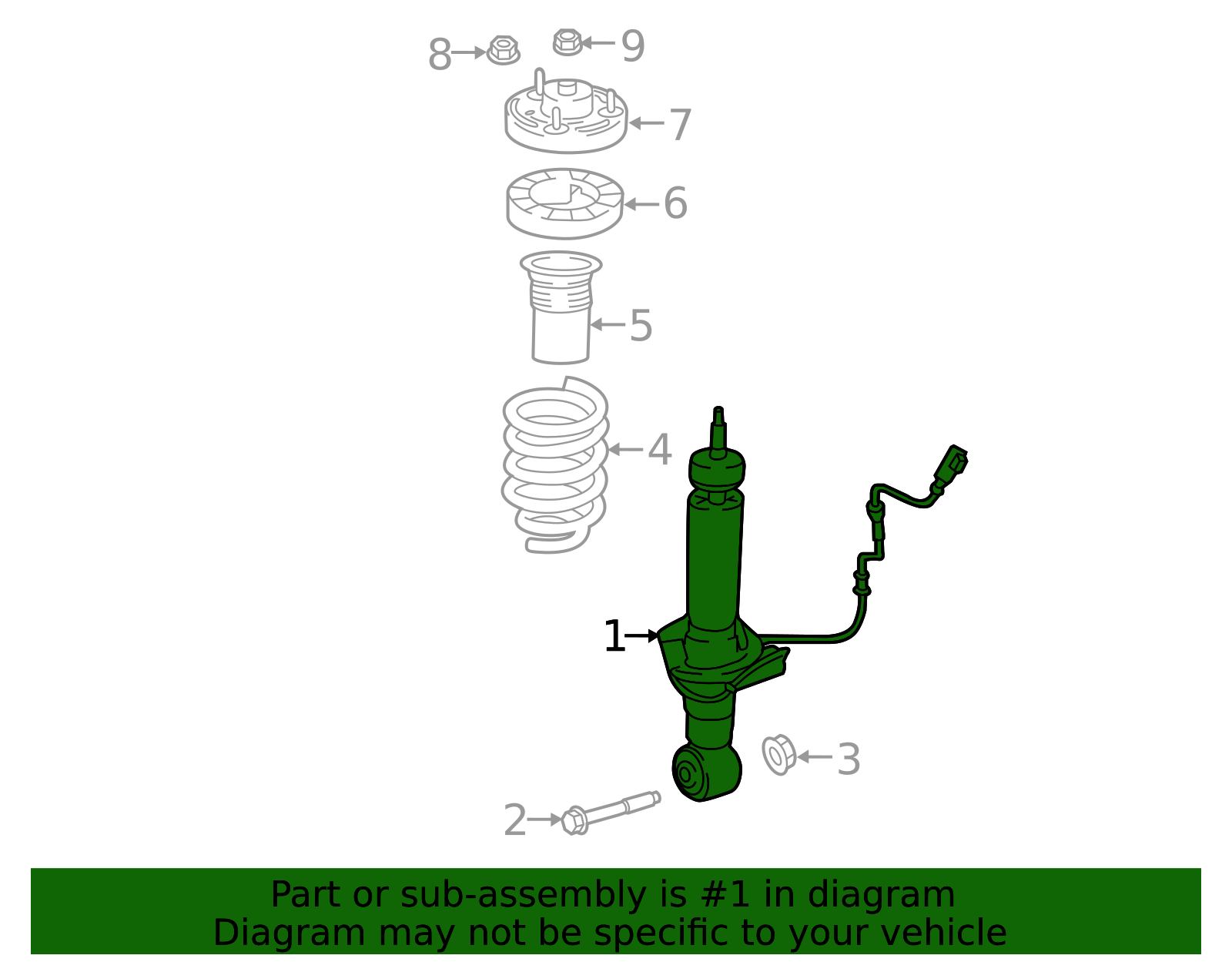 2018-2021 Ford Expedition Strut JL1Z-18125-G | FordPartsOnSale.com