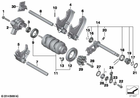 Inside Shift-Control Components for 2017 BMW-Motorrad F 700 GS #0