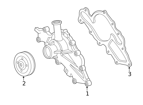Water Pump for 2004 Ford Freestar #1