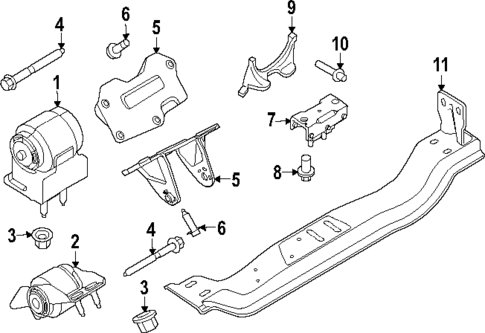 Engine & Trans Mounting for 2023 Ford F-250 Super Duty #0