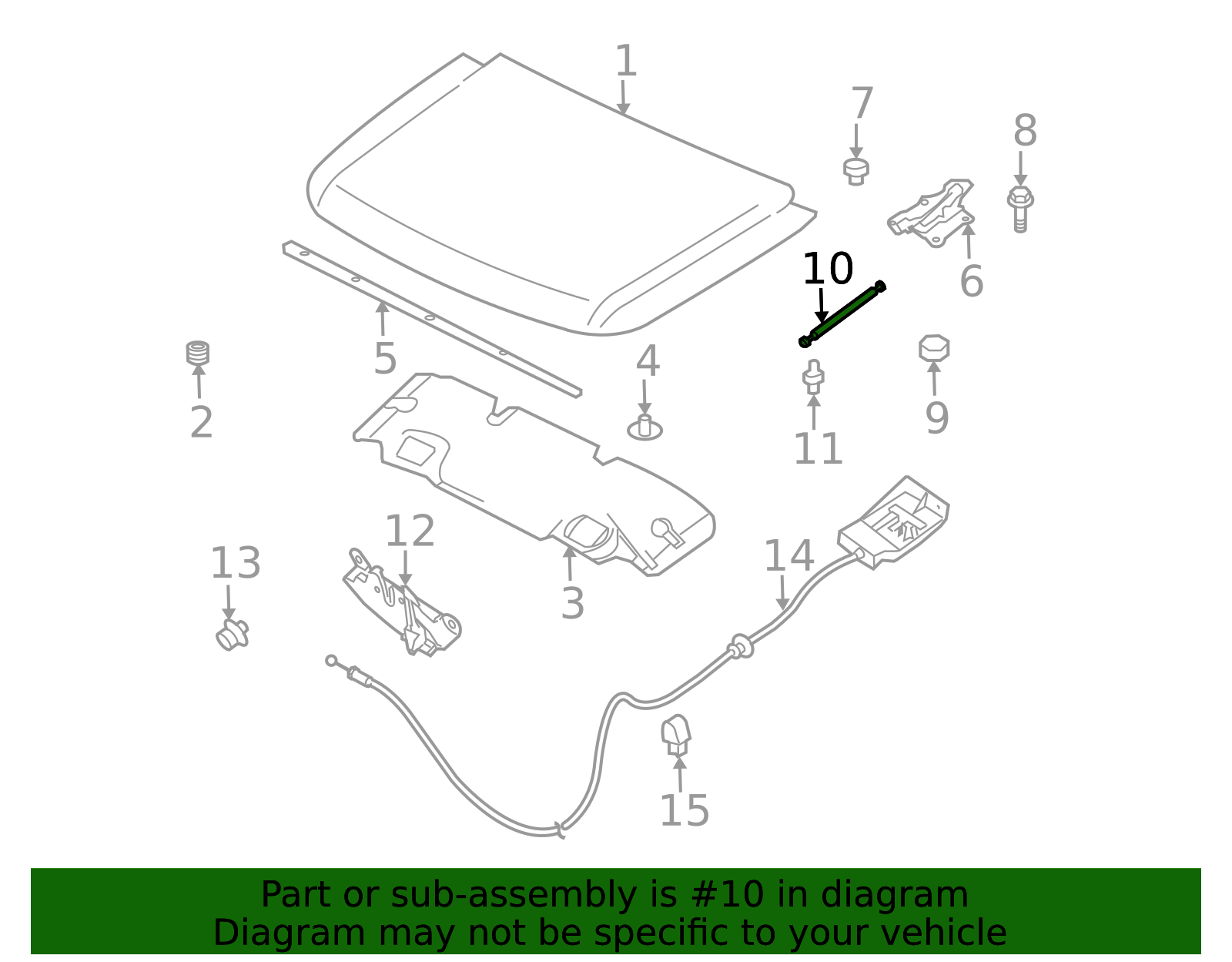 2004-2015 Nissan Hood Lift Support 65470-7S000 | OEM Parts Online